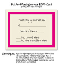 IVORY RSVP #5P - Hot Pink