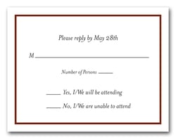 Brown Border RSVP Cards #8