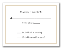 Ivory Border RSVP Cards #8