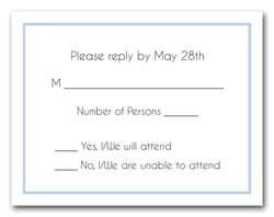 Placid Blue Border RSVP Card #8