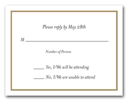 Oatmeal Border RSVP Cards #8