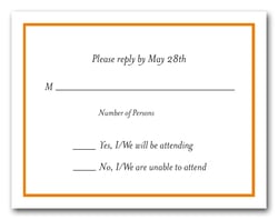 Orange Border RSVP Card #8