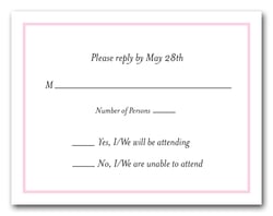 Pink Border RSVP Cards #8