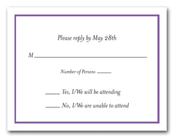 Purple Border RSVP Cards #8