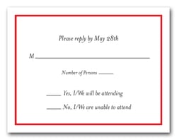 Red Border RSVP Cards #8