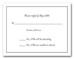 Silver Border RSVP Card #8