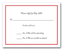 Tangerine Border RSVP Card #8