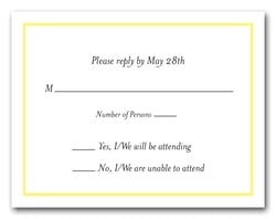 Yellow Border RSVP Cards #8