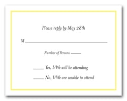 Yellow Border RSVP Cards #8