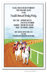 Race is On Horse Racing Invitations