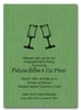 Wine Glasses on Shimmery Green