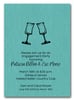 Wine Glasses on Shimmery Turquoise