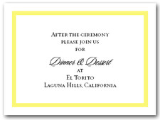 Reception Card Yellow Border #5