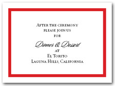 Reception Card Red Border #5