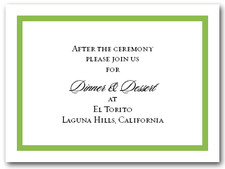 Reception Cards Reception Card Green Border #5