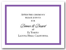 Reception Card Purple Border #5