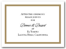 Reception Card Oatmeal Border #5