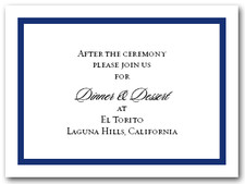 Reception Card Navy Border #5