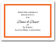 Reception Card Orange Border #5