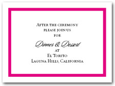 Reception Card Hot Pink Border #5