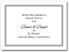 Reception Card Silver Border #5