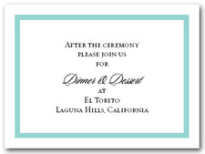 Reception Card Tiffany Blue Border #5