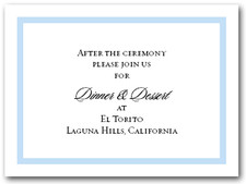 Reception Card Sky Blue Border #5