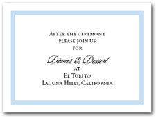 Reception Card Sky Blue Border #5