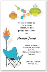 Retro Summer Patio Party Invitations