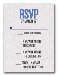 Blue on White Bar Mitzvah RSVP