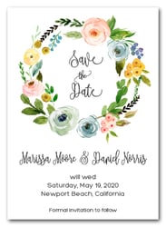 Bella Floral Wreath Save the Date