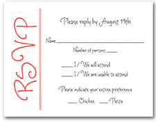 Scarlet on White RSVP Cards #6