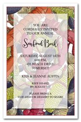 Clambake Invitations Seafood Party Invitations