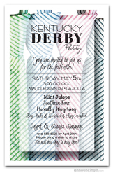 Seersucker Ties Kentucky Derby Party Invitations