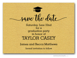 Grad Hat Save the Date Cards