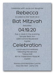 Shimmery Silver Bold Bar Mitzvah