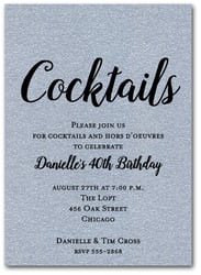 Shimmery Silver Cocktails