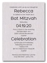 Shimmery White Bold Bar Mitzvah