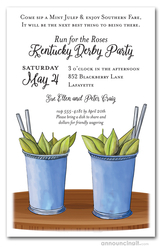 Two Julep Cups Kentucky Derby Invitations