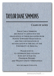 Shimmery Silver Classic Graduation Invites
