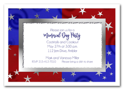 Stars on Red & Blue Invitations