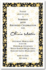 Gold Star Studded Celebration Invitations