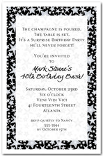 Silver Star Studded Celebration Invitations