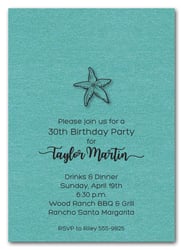 Starfish on Shimmery Turquoise