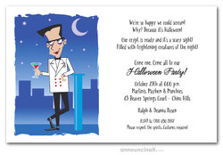 Suave Vampire Halloween Invitations