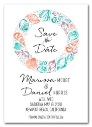 Summer Sea Shells Save the Date