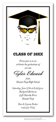 Shades and Black Cap Boy Graduation Invitations