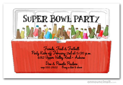 Red Ice Chest Super Bowl Invitations