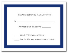 Navy Border RSVP Cards #5