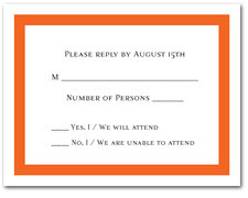 Orange Border RSVP Cards #5